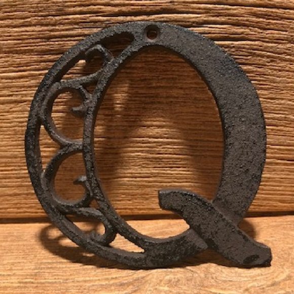 Cast Iron Letter "M" 4 5/8"tall Ornate Raw Cast Iron Ready to Paint 0184-0557-M - Picture 9 of 16